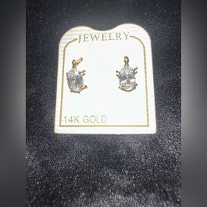14K Gold turtle Stud Earrings